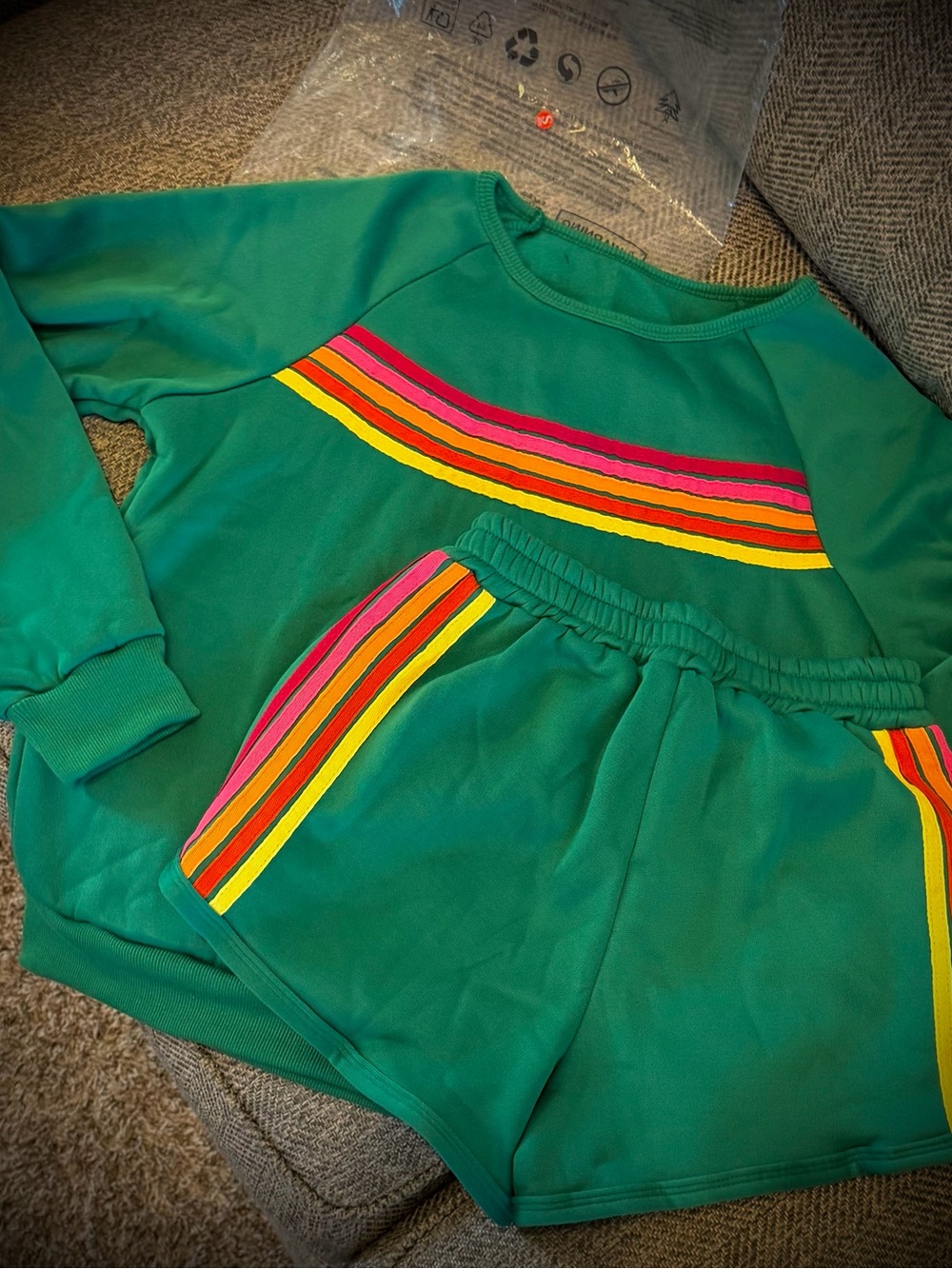 Green Retro Stripe Lounge Set (Small) - NEW!